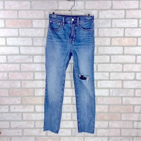 Madewell The Perfect Vintage Crop Distressed Jeans in Rosabelle Wash Size 24 - Picture 3 of 12